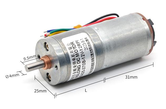 6v 12v 25mm Brushed DC Gear Motor Encoder JGA25-370B Высокий крутящий момент 25mm Brushed DC Gear Motor 10