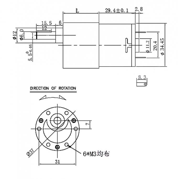 JGB37-3429 12V/24V Двигатель постоянного тока с щеткой 12V Интеллектуальный робот Двигатель постоянного тока с щеткой 24v мотор передач 2