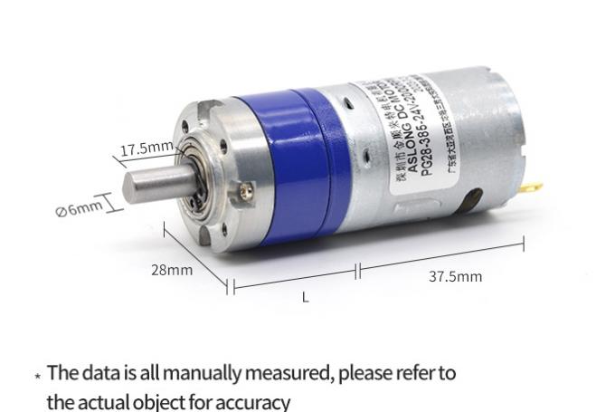 28mm Brush DC Planetary Gear Motor PG28-385 24V DC Planetary Gear Motor 24V DC Motor 11